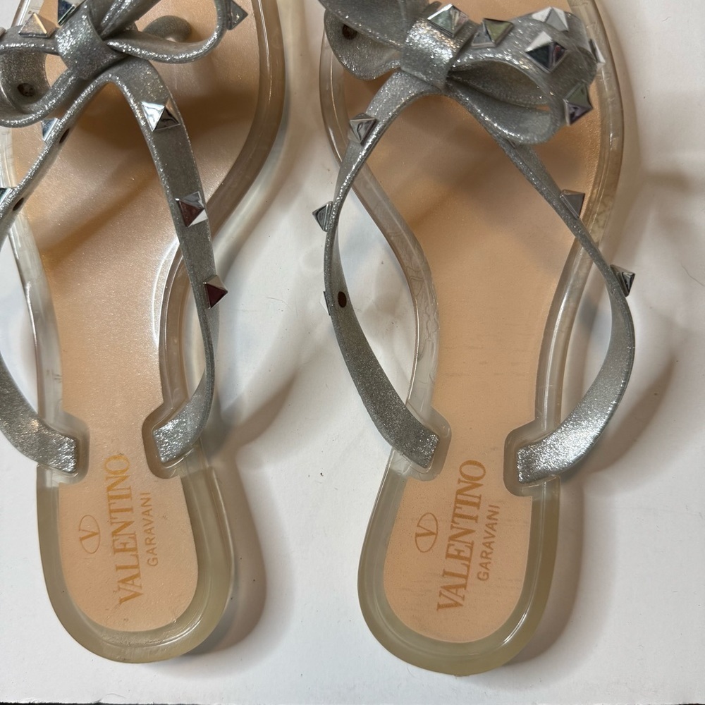 Valentino Silver Strappy Sandals - Picture 5 of 8